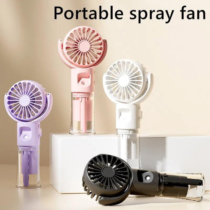 Portable Handheld 4-Speed Water Spray Fan