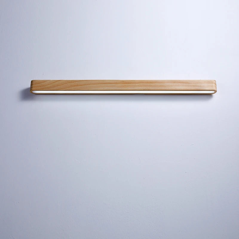 Solid Wood LED Wall Lamp Modern Black Walnut Finland Pine Living Room Bedroom Restaurant Hotel Japan Style Lighting