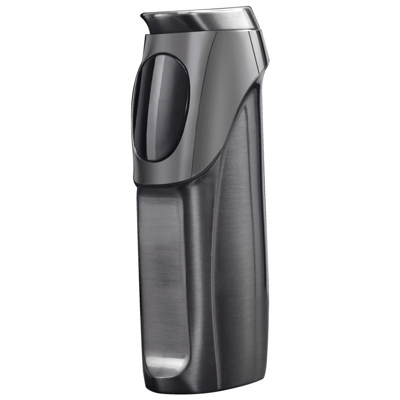 New Personality Windproof Three Fire Blue Flame Straight Inflatable Lighter Creative LED Electric