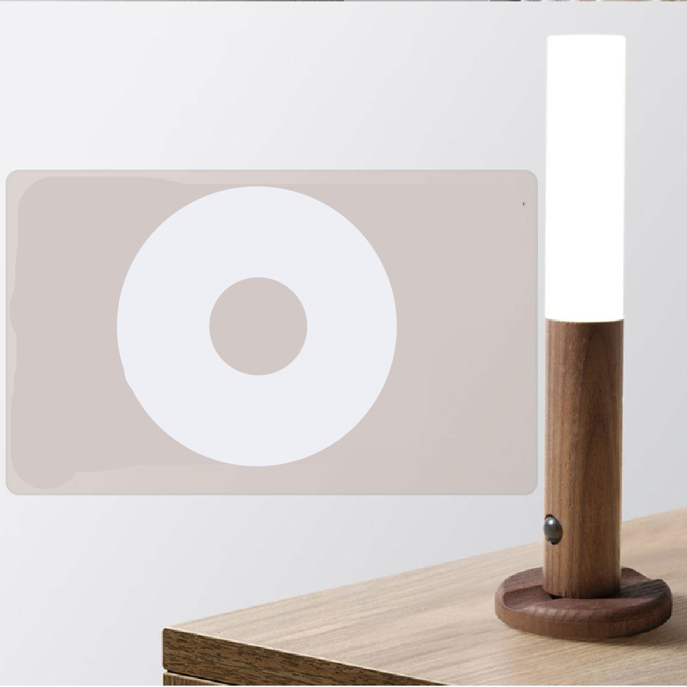 USB Wireless Magnetic Wood Night Cabinet Lamp