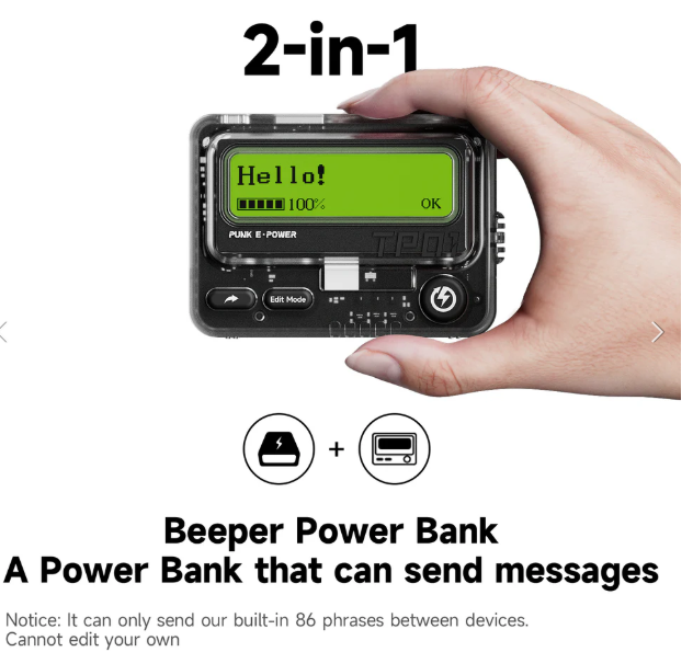 Trozk Beeper Power Bank 10000mAh PD30W with Unique Messaging Feature