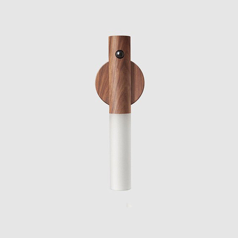 USB Wireless Magnetic Wood Night Cabinet Lamp