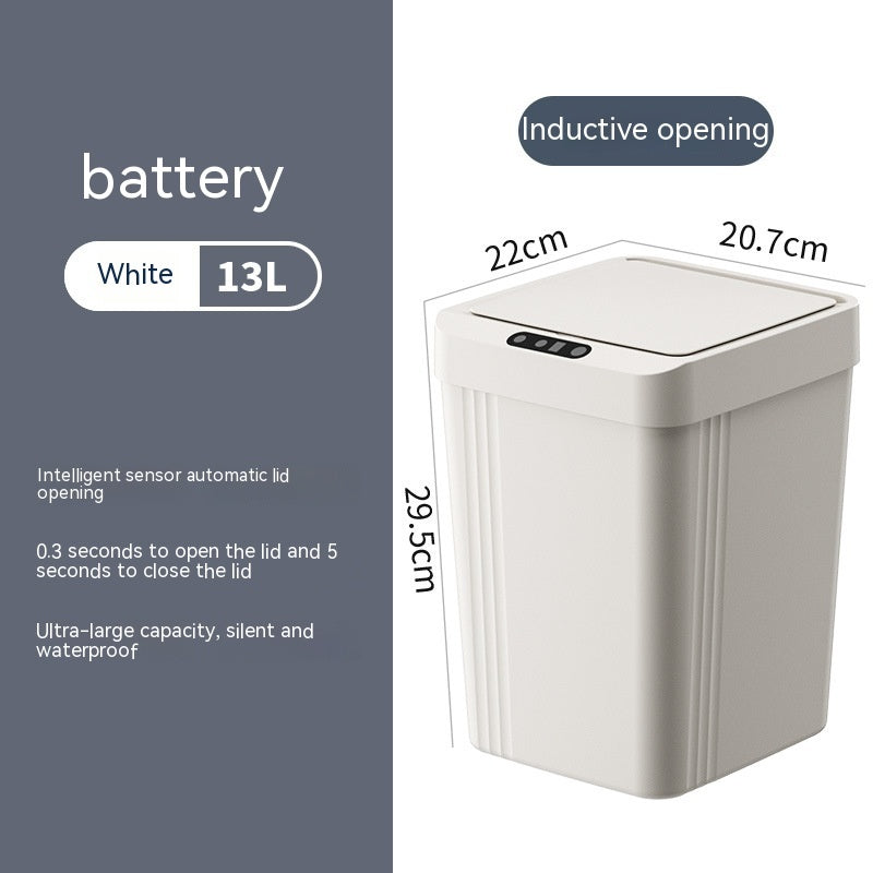Waterproof Smart Induction Trash Can With Lid
