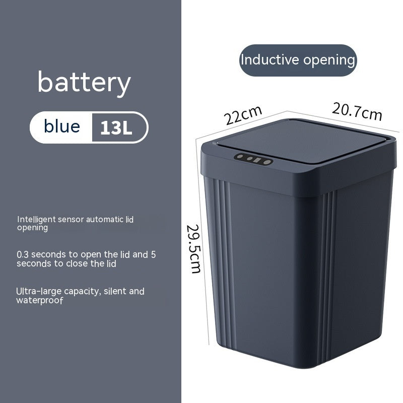 Waterproof Smart Induction Trash Can With Lid