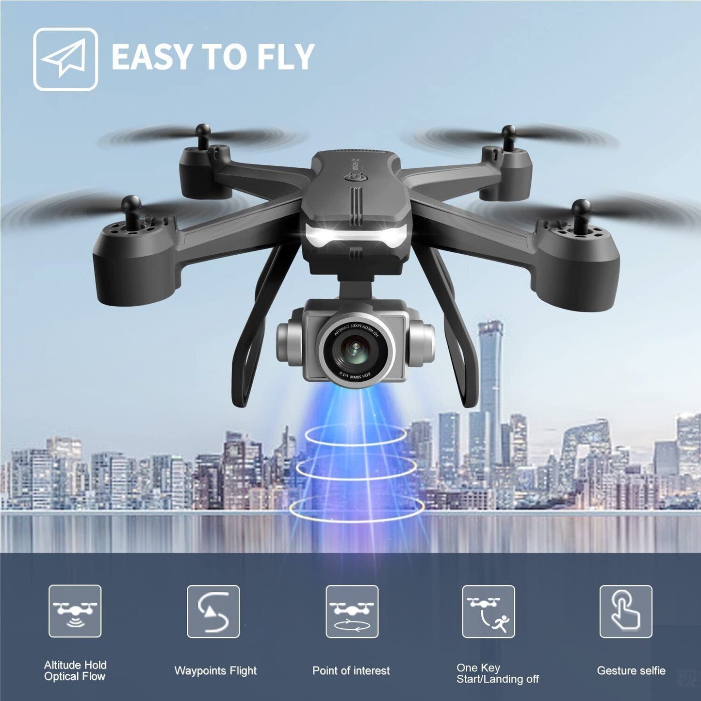 Professional 6K HD Dual Camera Quadcopter Drone