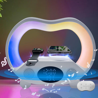 15W 6-In-1 Wireless Charging Night Light Speaker