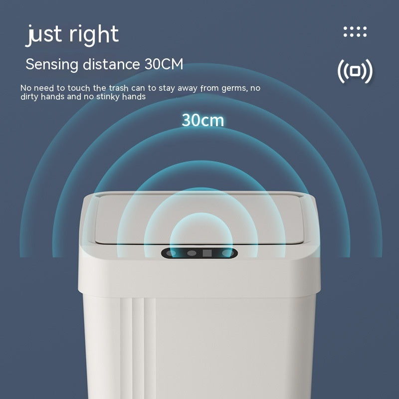 Waterproof Smart Induction Trash Can With Lid