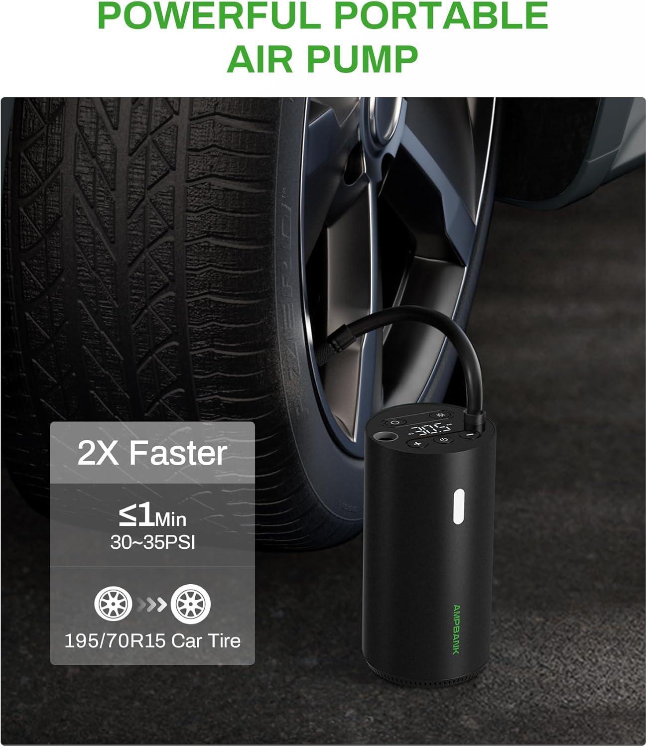 Portable Tire Air Inflator Pump With Pressure Gauge