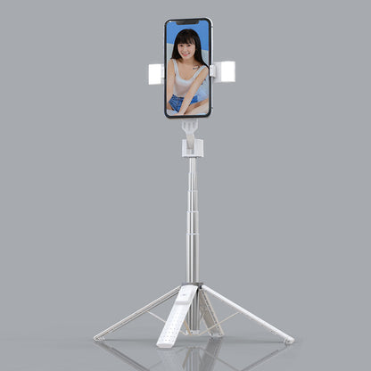 Double Fill Light Quadrupod Mobile Selfie Stick