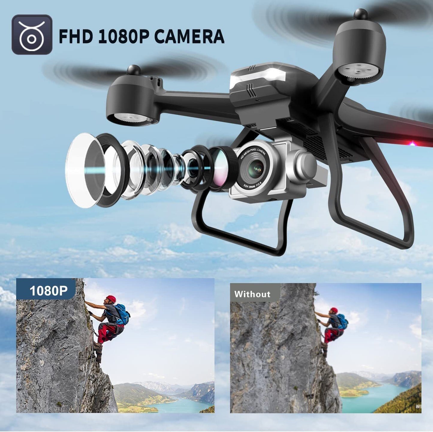Professional 6K HD Dual Camera Quadcopter Drone