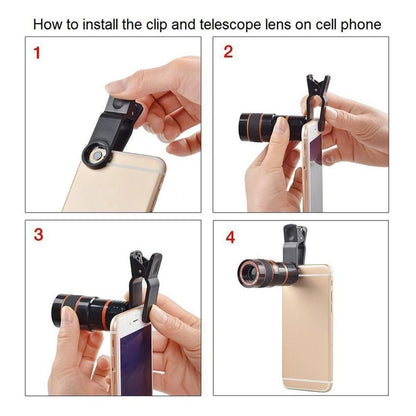 HD 8X Telescope Optical Zoom Camera Lens