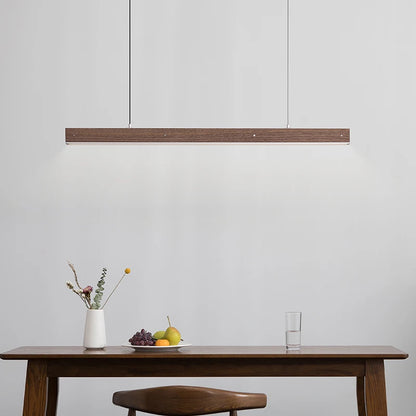Customized 3m Length Solid Wood LED long Hang Lamp industrial style office bar Kitchen living room Alloy Pendant Light