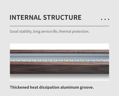 Nordic Wood LED Pendant Lights Modern Oval Long Strip Ceiling Lamp for Restaurant Bar Office Kitchen Dining Living Room