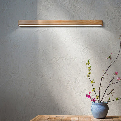 Solid Wood LED Wall Lamp Modern Black Walnut Finland Pine Living Room Bedroom Restaurant Hotel Japan Style Lighting