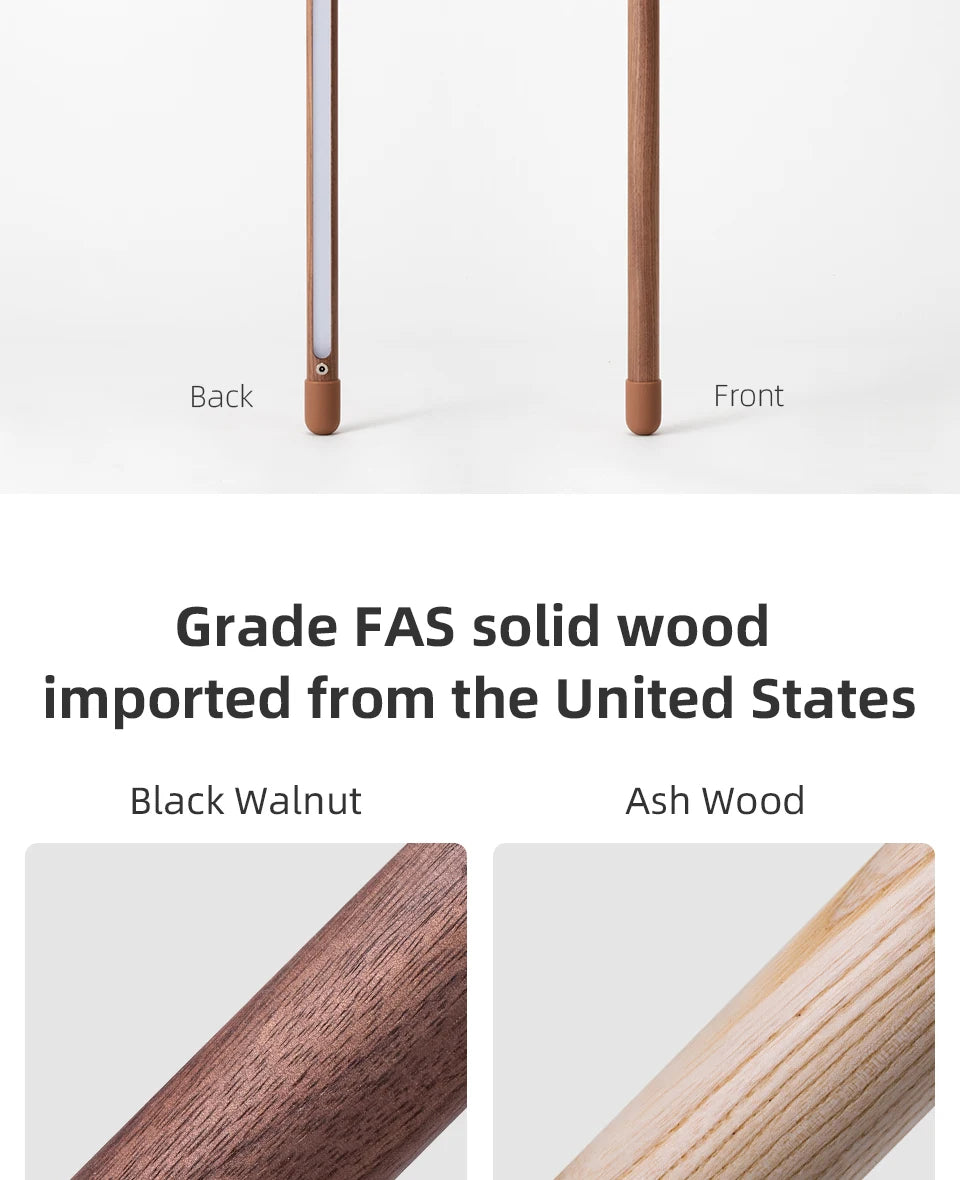 Nordic Black Walnut European Ash Stay Against Wall Floor Lamp Design Bedroom Bedside Living Room Sofa LED Atmosphere Lamp