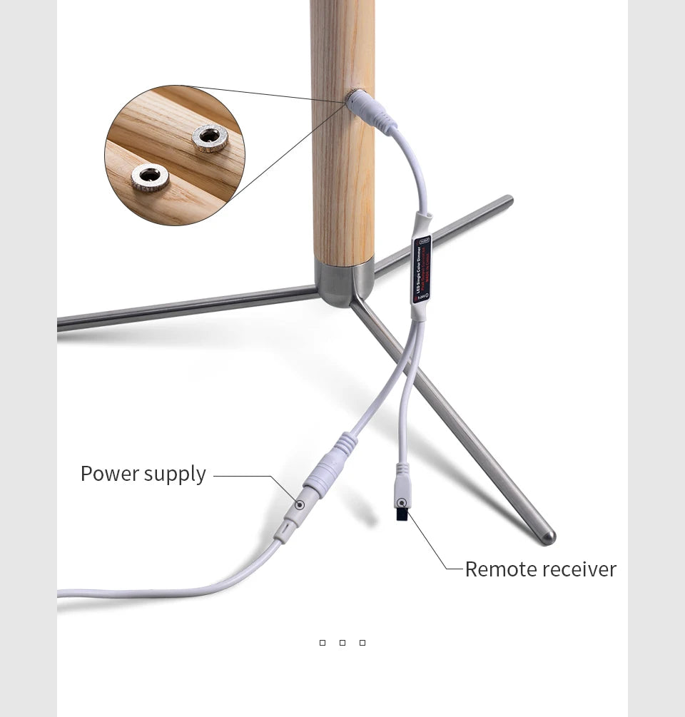 LED Wooden Standing Floor Lamp Modern Simple Design Solid Wood Art Decor Atmosphere light 360° adjustable portable Ambient lamps