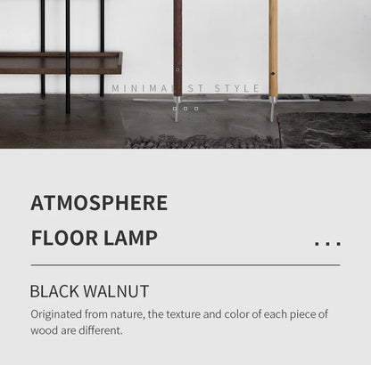 LED Wooden Standing Floor Lamp Modern Simple Design Solid Wood Art Decor Atmosphere light 360° adjustable portable Ambient lamps