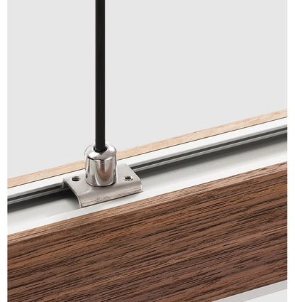 Customized 3m Length Solid Wood LED long Hang Lamp industrial style office bar Kitchen living room Alloy Pendant Light