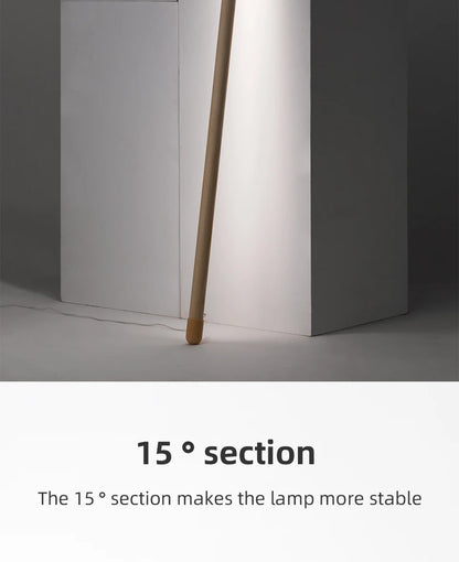 Nordic Black Walnut European Ash Stay Against Wall Floor Lamp Design Bedroom Bedside Living Room Sofa LED Atmosphere Lamp