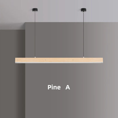 Customized 3m Length Solid Wood LED long Hang Lamp industrial style office bar Kitchen living room Alloy Pendant Light