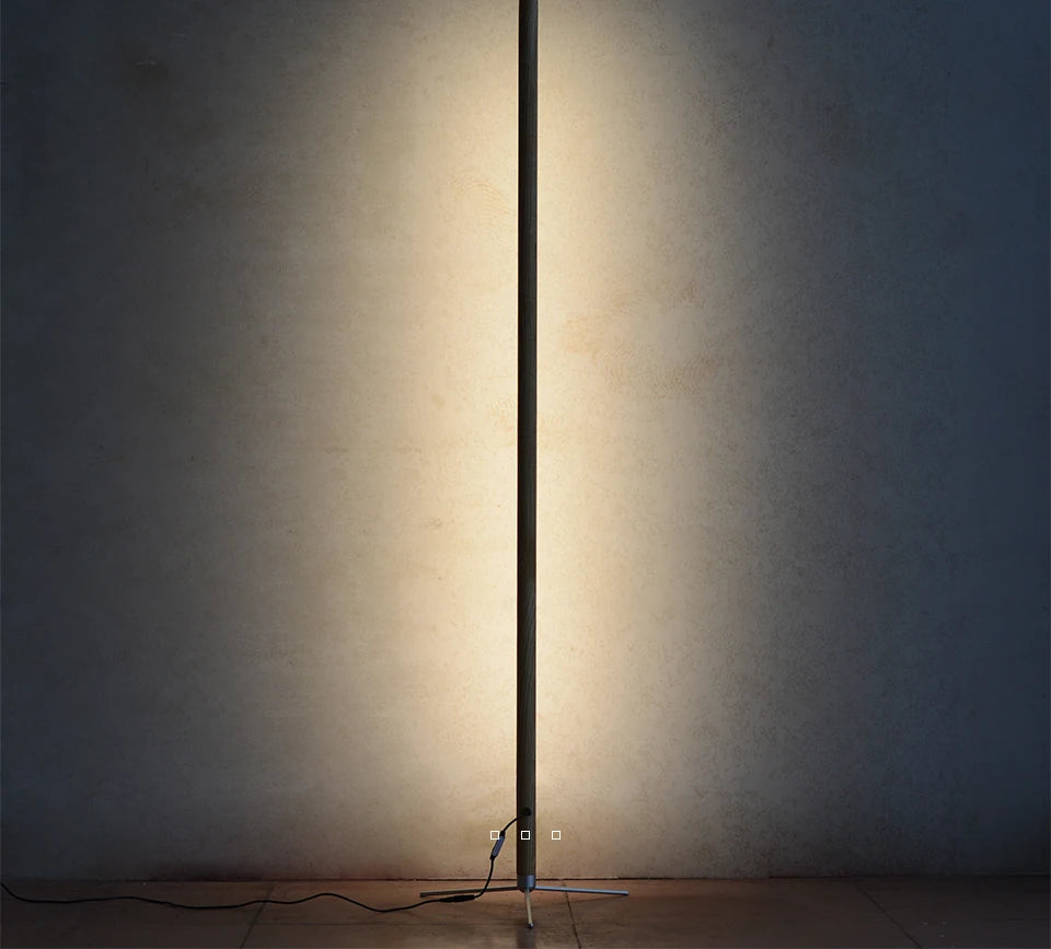 LED Wooden Standing Floor Lamp Modern Simple Design Solid Wood Art Decor Atmosphere light 360° adjustable portable Ambient lamps