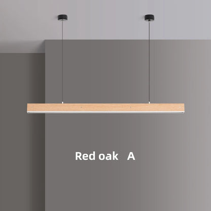 Customized 3m Length Solid Wood LED long Hang Lamp industrial style office bar Kitchen living room Alloy Pendant Light