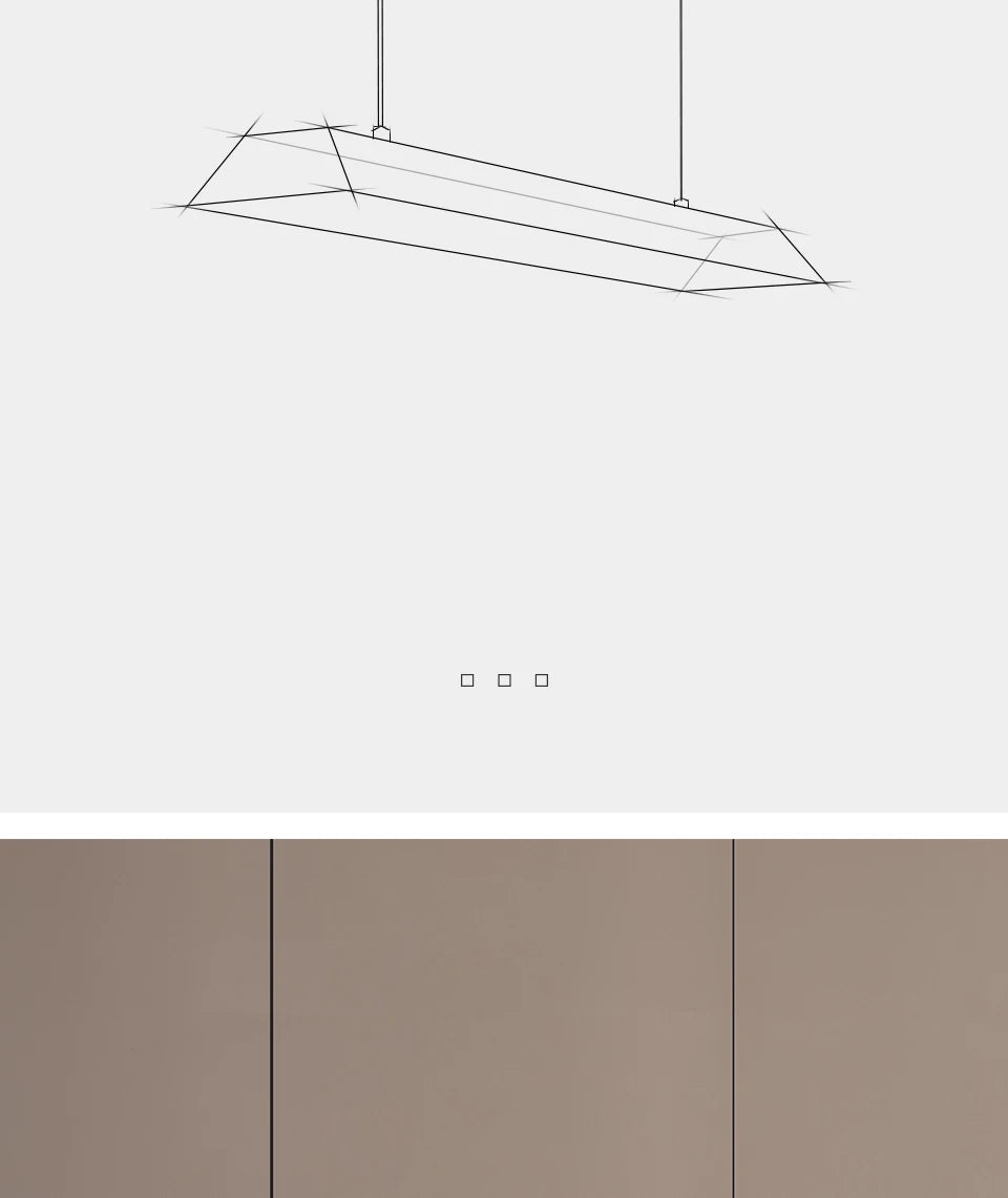 Wooden Pendant Light LED Large Wide Surface Alloy Pendant Lamp Long Strip Lighting Trapezoidal Design for Bar Kitchen Diningroom