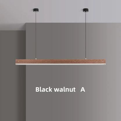 Customized 3m Length Solid Wood LED long Hang Lamp industrial style office bar Kitchen living room Alloy Pendant Light