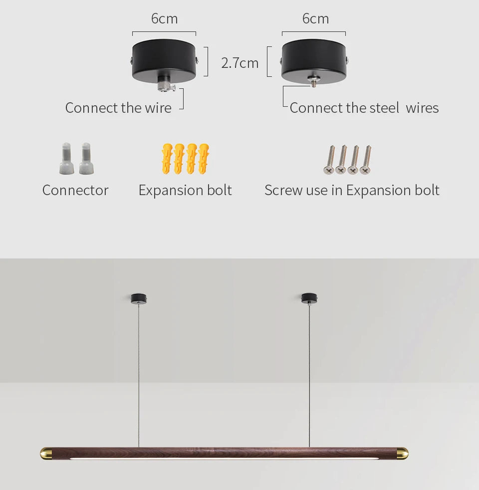 Modern Copper Circular Corner Design Pendant Lights Restaurant Office Dining Room Nordic Style Black Walnut LED Pendant Lamps