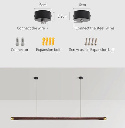 Modern Copper Circular Corner Design Pendant Lights Restaurant Office Dining Room Nordic Style Black Walnut LED Pendant Lamps