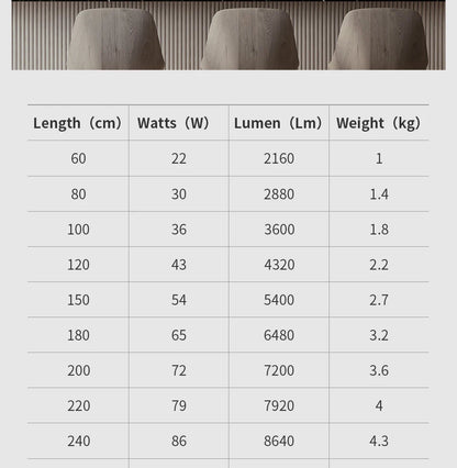 Customized 3m Length Solid Wood LED long Hang Lamp industrial style office bar Kitchen living room Alloy Pendant Light