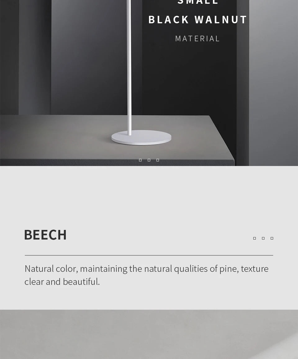 Noble Wood Table Lamp 360° Rotating USB Cable Charging Portable with Magnet Reading Lamps for Bedroom Living Room LED Desk Light