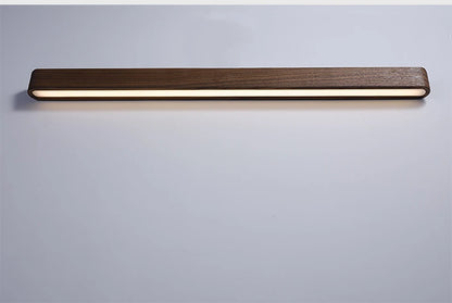 Solid Wood LED Wall Lamp Modern Black Walnut Finland Pine Living Room Bedroom Restaurant Hotel Japan Style Lighting