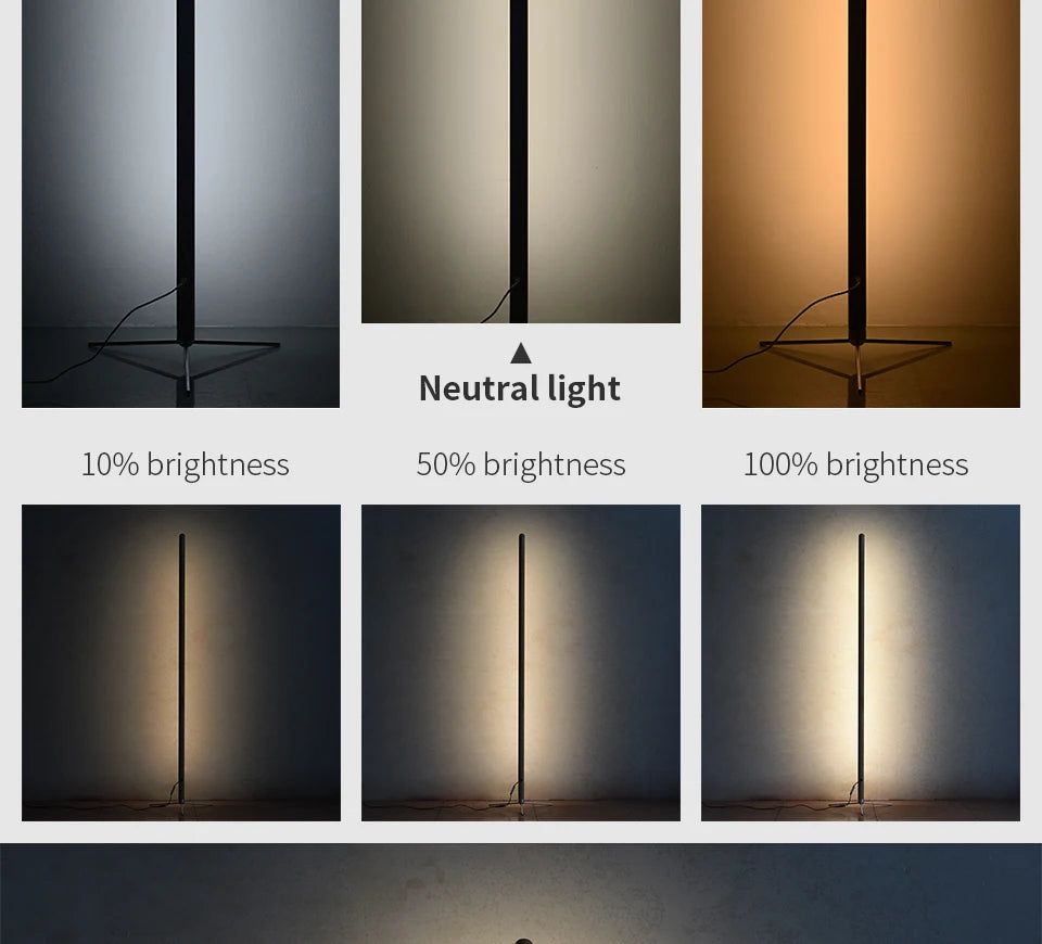 LED Wooden Standing Floor Lamp Modern Simple Design Solid Wood Art Decor Atmosphere light 360° adjustable portable Ambient lamps