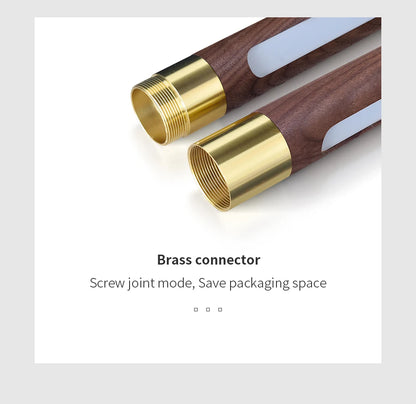 220cm Extended Luxury Modern LED Solid Wood Pendant Lights Long Strip Hang lamp Dining Room Nordic Black Walnut Pendant Lamps