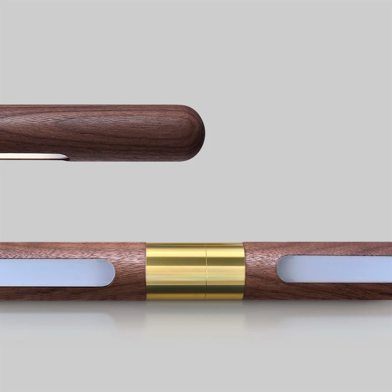 220cm Extended Luxury Modern LED Solid Wood Pendant Lights Long Strip Hang lamp Dining Room Nordic Black Walnut Pendant Lamps