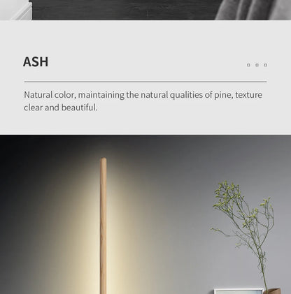 LED Wooden Standing Floor Lamp Modern Simple Design Solid Wood Art Decor Atmosphere light 360° adjustable portable Ambient lamps
