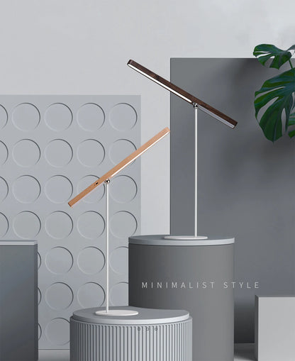 Noble Wood Table Lamp 360° Rotating USB Cable Charging Portable with Magnet Reading Lamps for Bedroom Living Room LED Desk Light