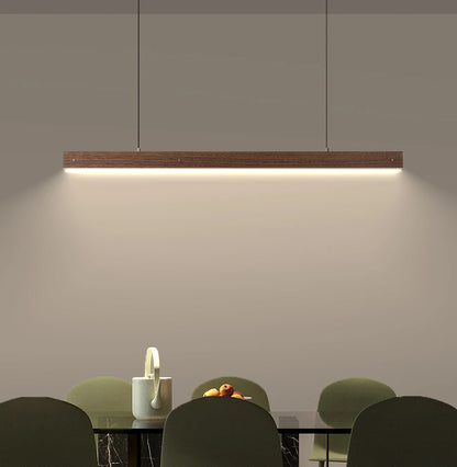 Customized 3m Length Solid Wood LED long Hang Lamp industrial style office bar Kitchen living room Alloy Pendant Light
