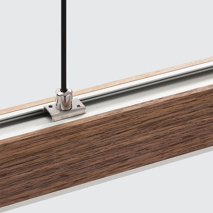 Customized 3m Length Solid Wood LED long Hang Lamp industrial style office bar Kitchen living room Alloy Pendant Light