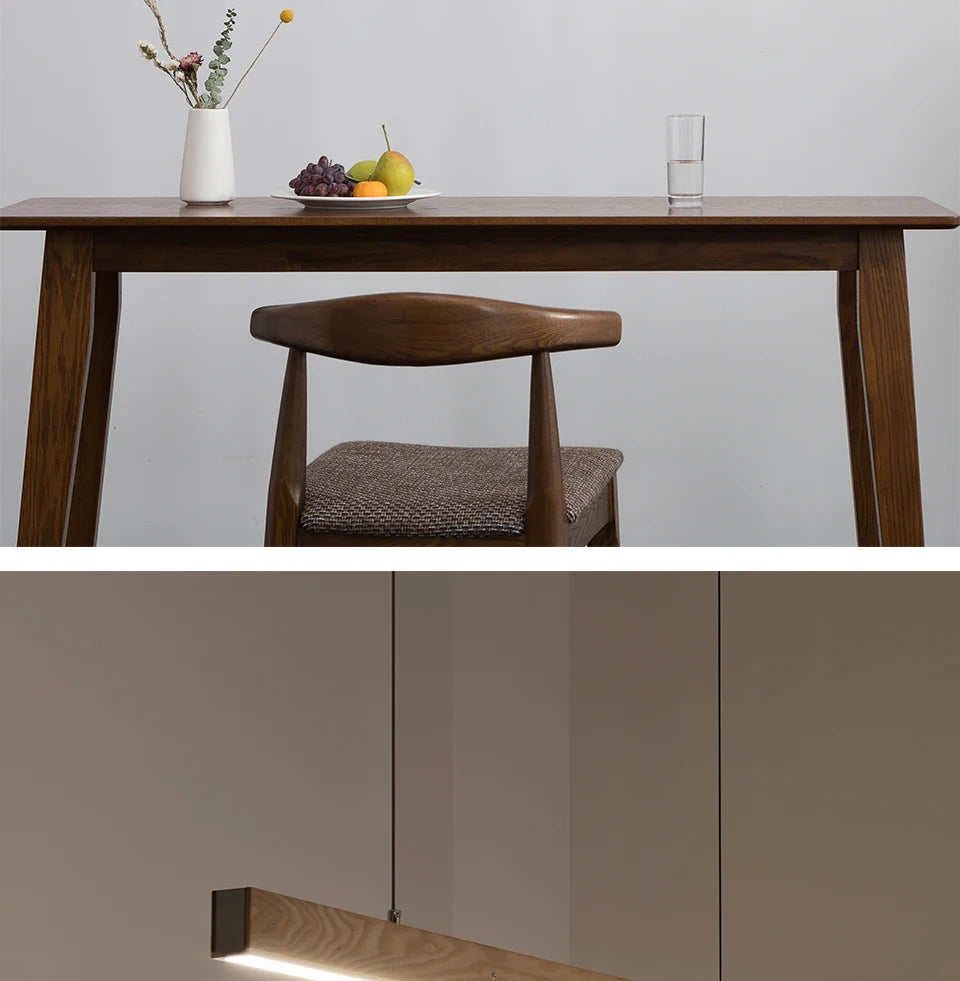 Customized 3m Length Solid Wood LED long Hang Lamp industrial style office bar Kitchen living room Alloy Pendant Light