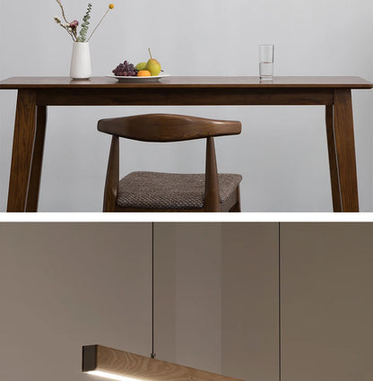 Customized 3m Length Solid Wood LED long Hang Lamp industrial style office bar Kitchen living room Alloy Pendant Light