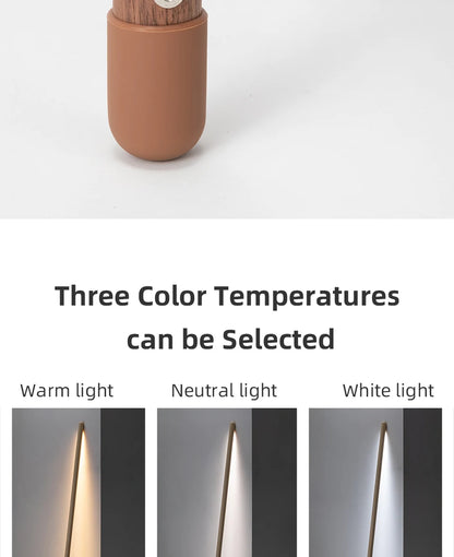 Nordic Black Walnut European Ash Stay Against Wall Floor Lamp Design Bedroom Bedside Living Room Sofa LED Atmosphere Lamp