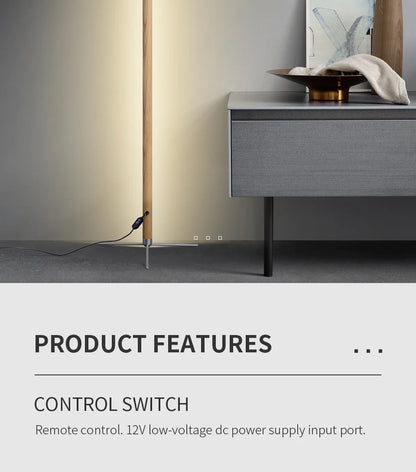 LED Wooden Standing Floor Lamp Modern Simple Design Solid Wood Art Decor Atmosphere light 360° adjustable portable Ambient lamps