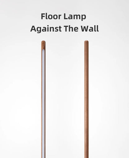 Nordic Black Walnut European Ash Stay Against Wall Floor Lamp Design Bedroom Bedside Living Room Sofa LED Atmosphere Lamp