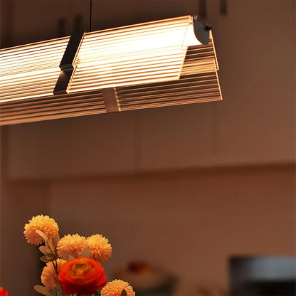 Rainbow Pendant Light LED Acrylic Wide face Combination Pendant Lamp Dimmable Decorative Linear Chandelier
