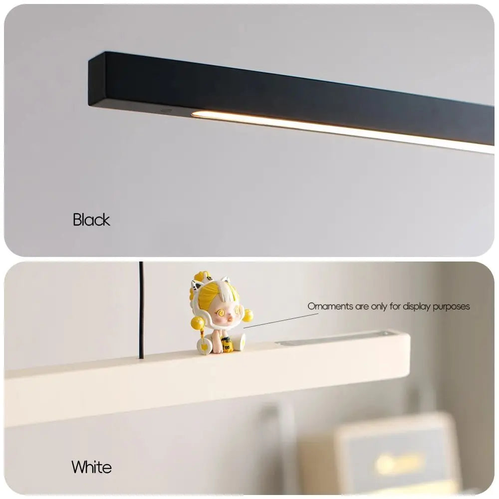 LED Hand Sweep Sensor Pendant Light Black/White Wood Hand Scan Hanging Lamps Pine Material