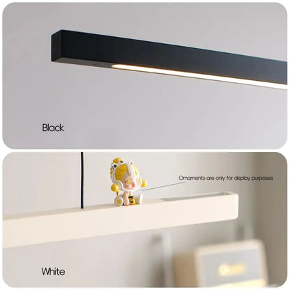LED Hand Sweep Sensor Pendant Light Black/White Wood Hand Scan Hanging Lamps Pine Material