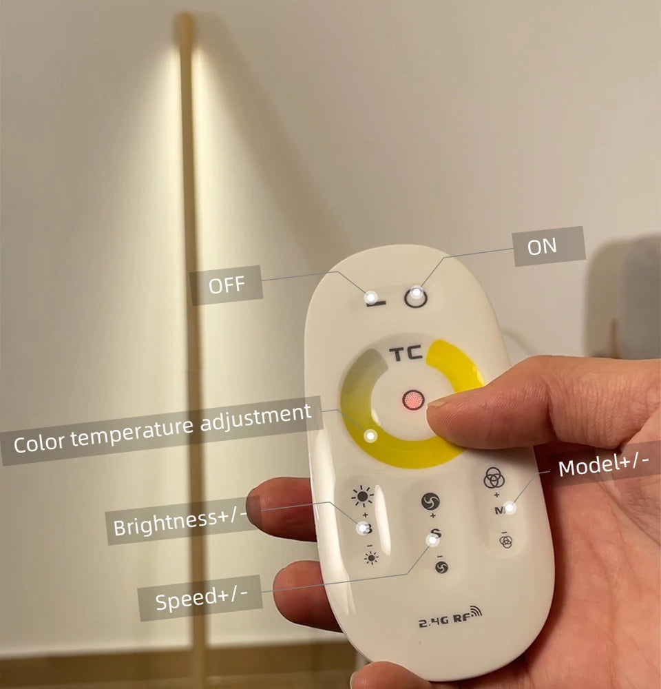 LED Wooden Standing Floor Lamp Modern Simple Design Solid Wood Art Decor Atmosphere light 360° adjustable portable Ambient lamps