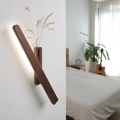 LED Wood Flower Wall Lamp Magnetic Night Light 360° Rotation Rechargeable Room Decoration Wood Flower Atmosphere Wall Lamp